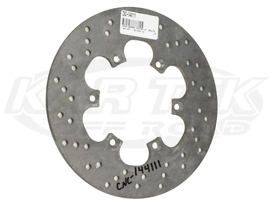 10" 6 Bolt Steel Drilled Rotors 6 x 5" Bolt, .20" Width