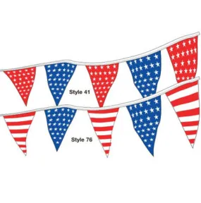 Americana Red White & Blue Pennants String