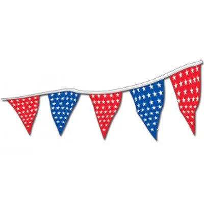 Americana Red White & Blue Pennants String
