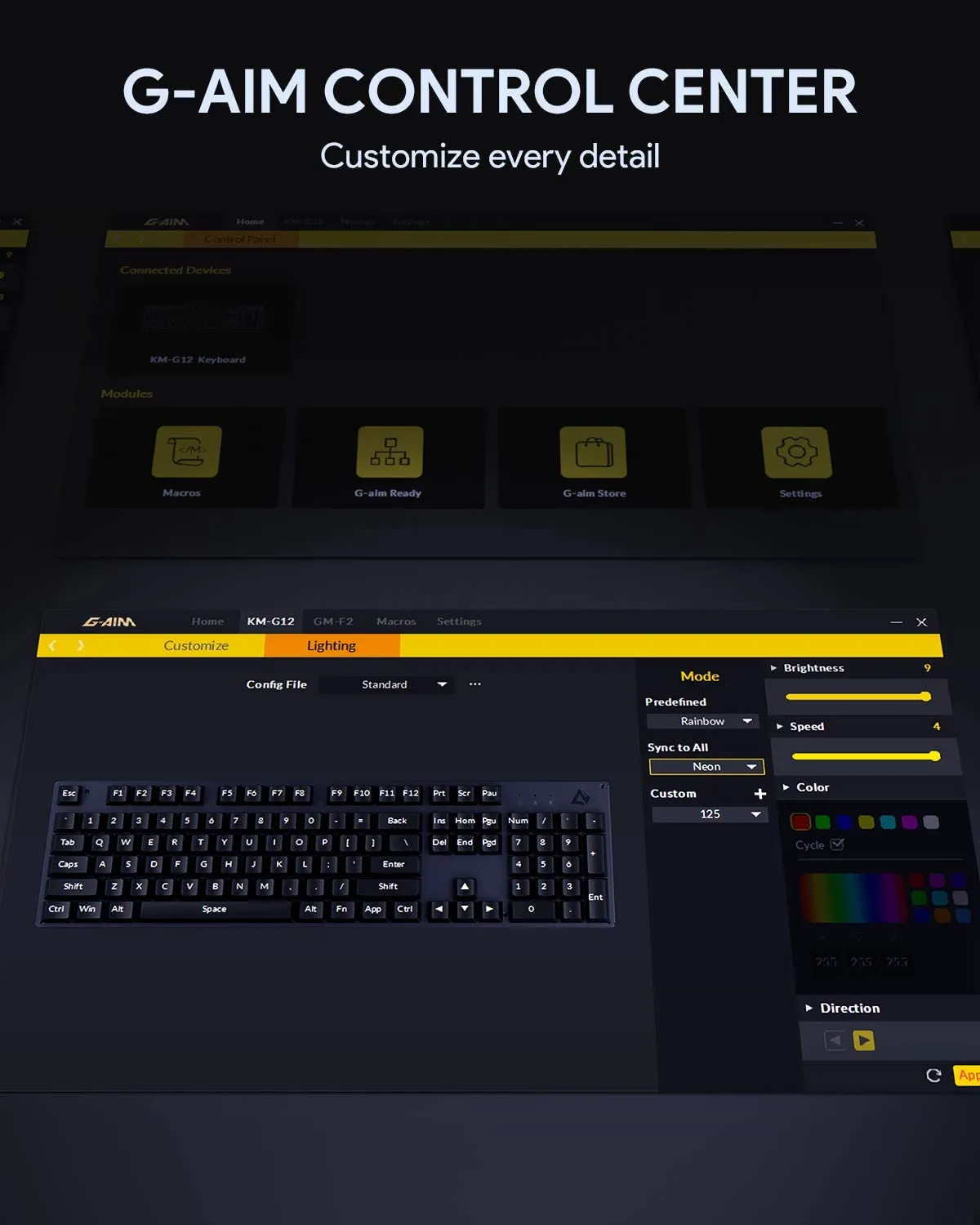 AUKEY Mechanical Gaming Keyboard with Customizable RGB Backlight for PC Laptop
