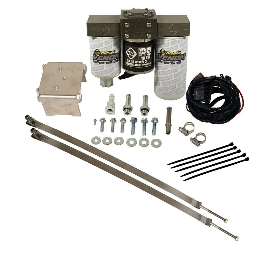 BD Diesel Venom Fuel Lift Pump GMC Sierra Duramax 6.6L (11-16) w/ Filter & Separator - 1050323