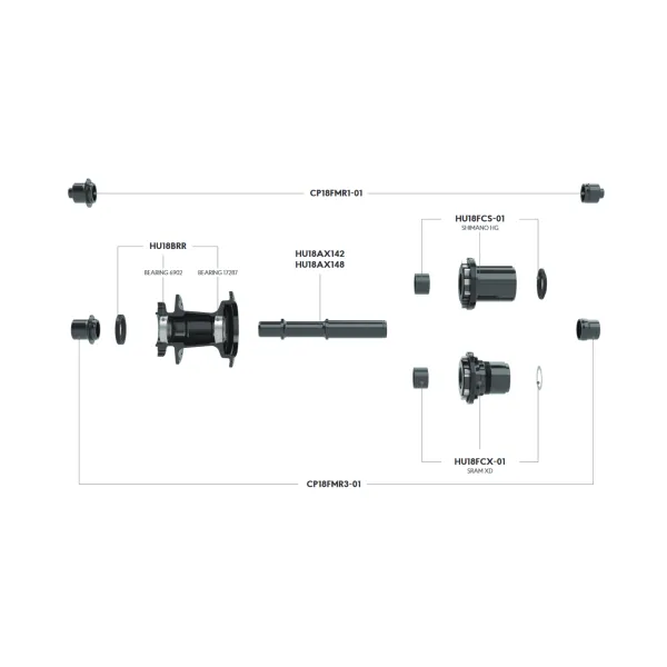 Bearing and Spacer sets for Hubs