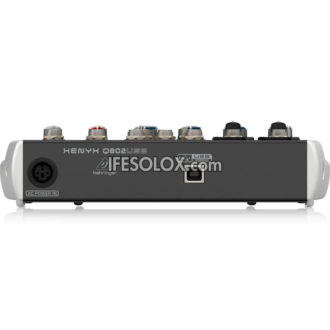 Behringer XENYX Q802USB 8-Input Mixer with XENYX Mic Preamps, British EQ and USB Audio Interface - Brand New