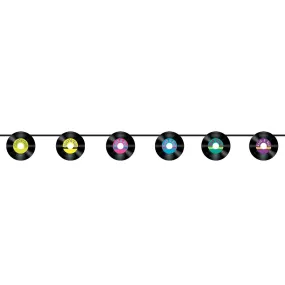 Beistle Records Streamer 7 in  x 8' (1/Pkg) Party Supply Decoration : 50's/Rock & Roll