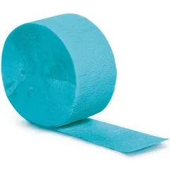 Bermuda Blue Crepe Paper Streamer 81ft  | 1ct