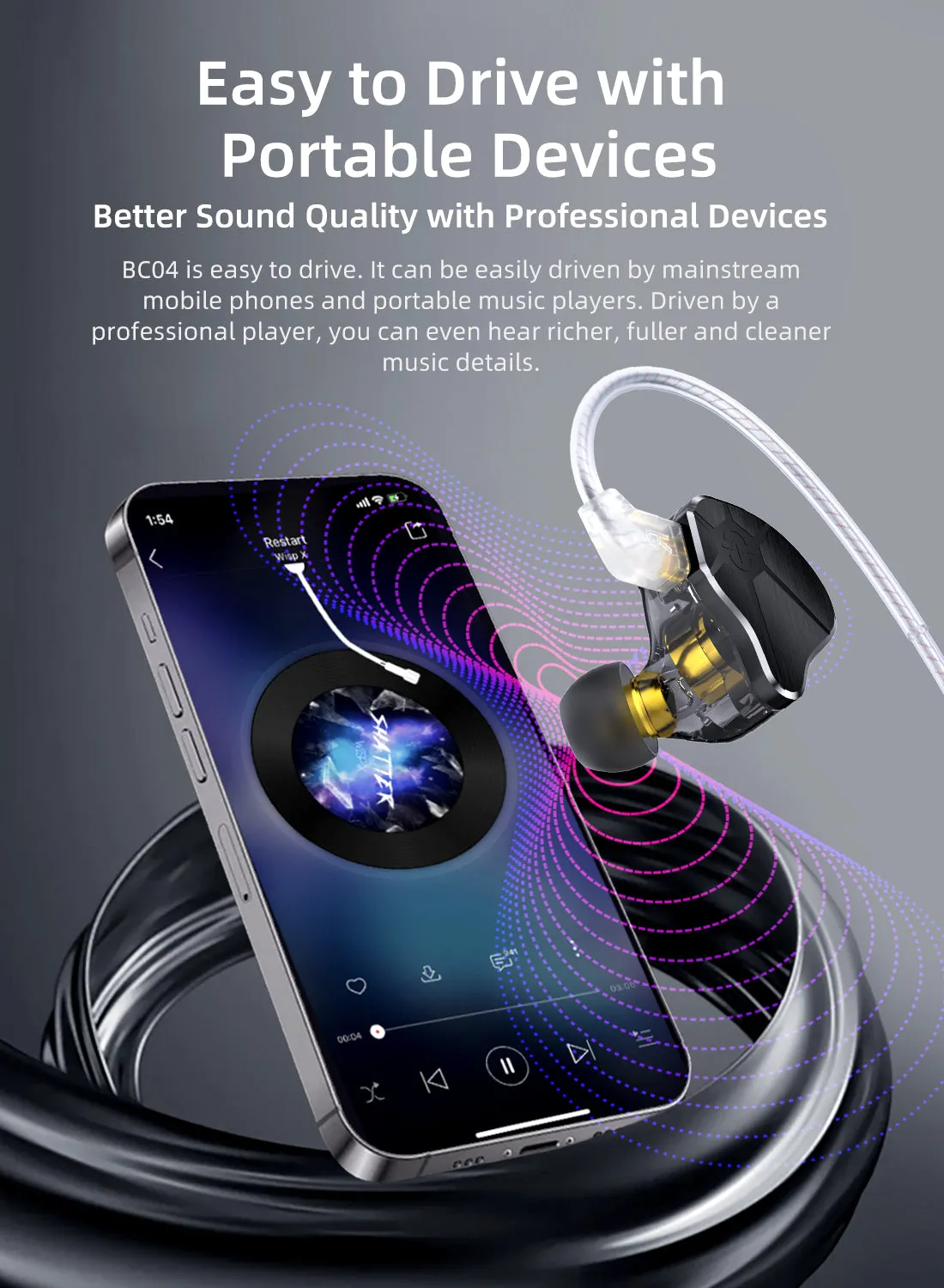 【CCZ BC04】 Best IEM Headphones Wired Gaming Earbuds In-ear Monitor Earphones 1 DD 1BA