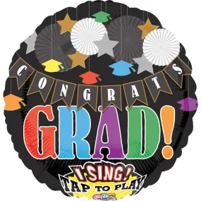 Celebrate & Congrats Grad Sing-A-Tune Balloon 28in