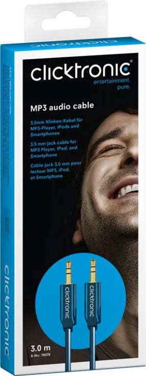 Clicktronic (3 m.), AUX MP3 audio kabelis
