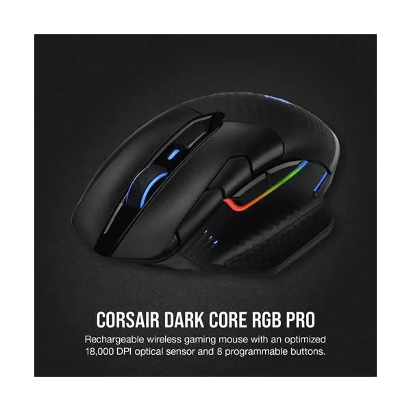 CORSAIR CH-9315411-NA Dark Core RGB Pro Wireless Gaming Mouse