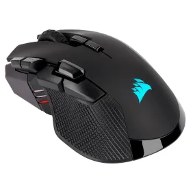 CORSAIR IRONCLAW RGB WIRELESS; Rechargeable Gaming Mouse with SLISPSTREAM WIRELESS Technology; Black; Backlit RGB LED; 18000 DPI