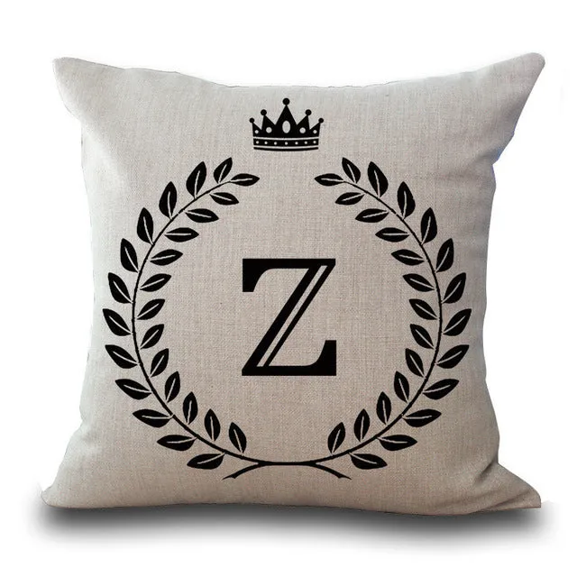 Crown Letter Pillow Cases