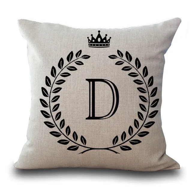 Crown Letter Pillow Cases