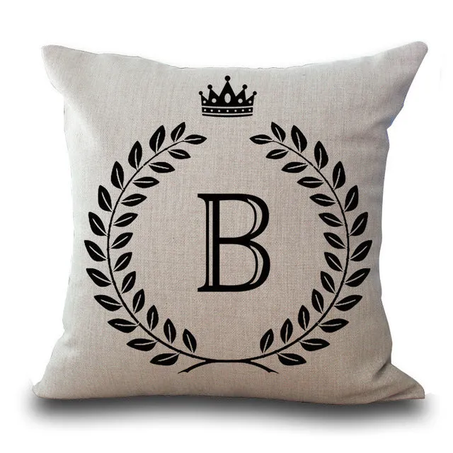 Crown Letter Pillow Cases