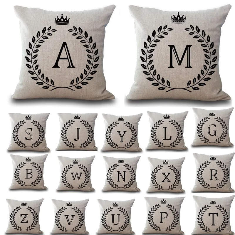 Crown Letter Pillow Cases