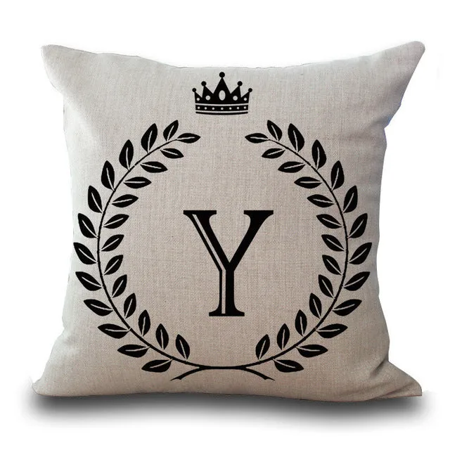 Crown Letter Pillow Cases