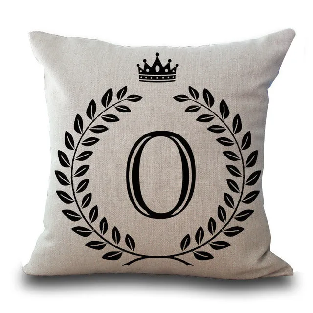 Crown Letter Pillow Cases