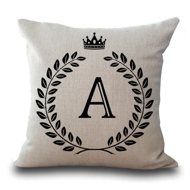 Crown Letter Pillow Cases
