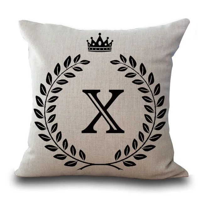 Crown Letter Pillow Cases