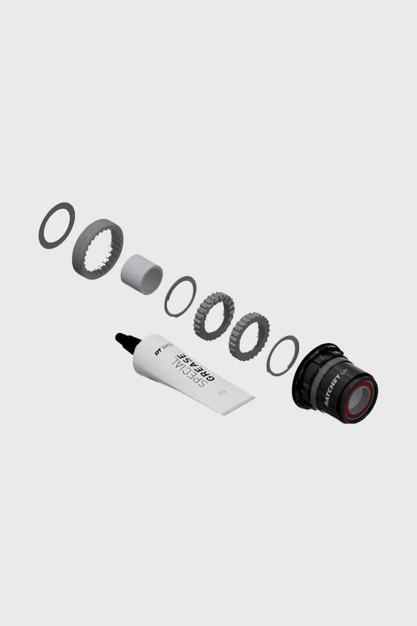 DT Swiss Ratchet LN conversion kit for 3-Pawl hubs, MTB, 18-tooth, SRAM XD Aluminium