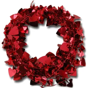 Heart Garland 25' Red