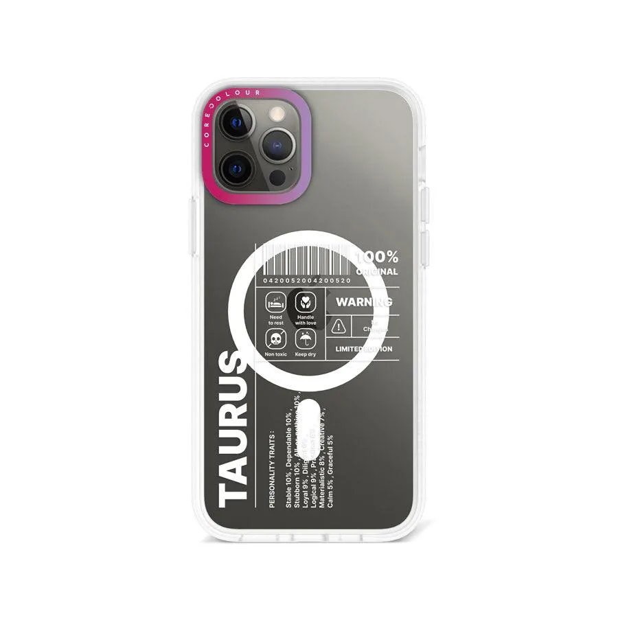 iPhone 12 Pro Max Warning Taurus Phone Case MagSafe Compatible