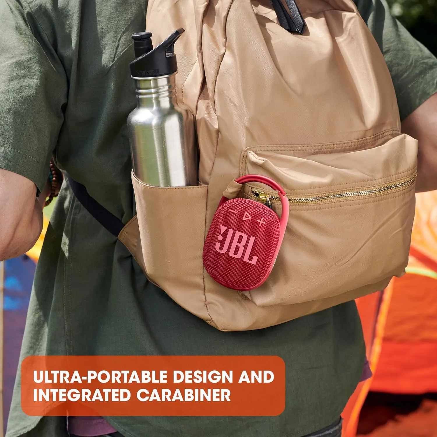 JBL Clip 4 Compact, Rugged, and Powerful Sound Portable Bluetooth Speaker - Red