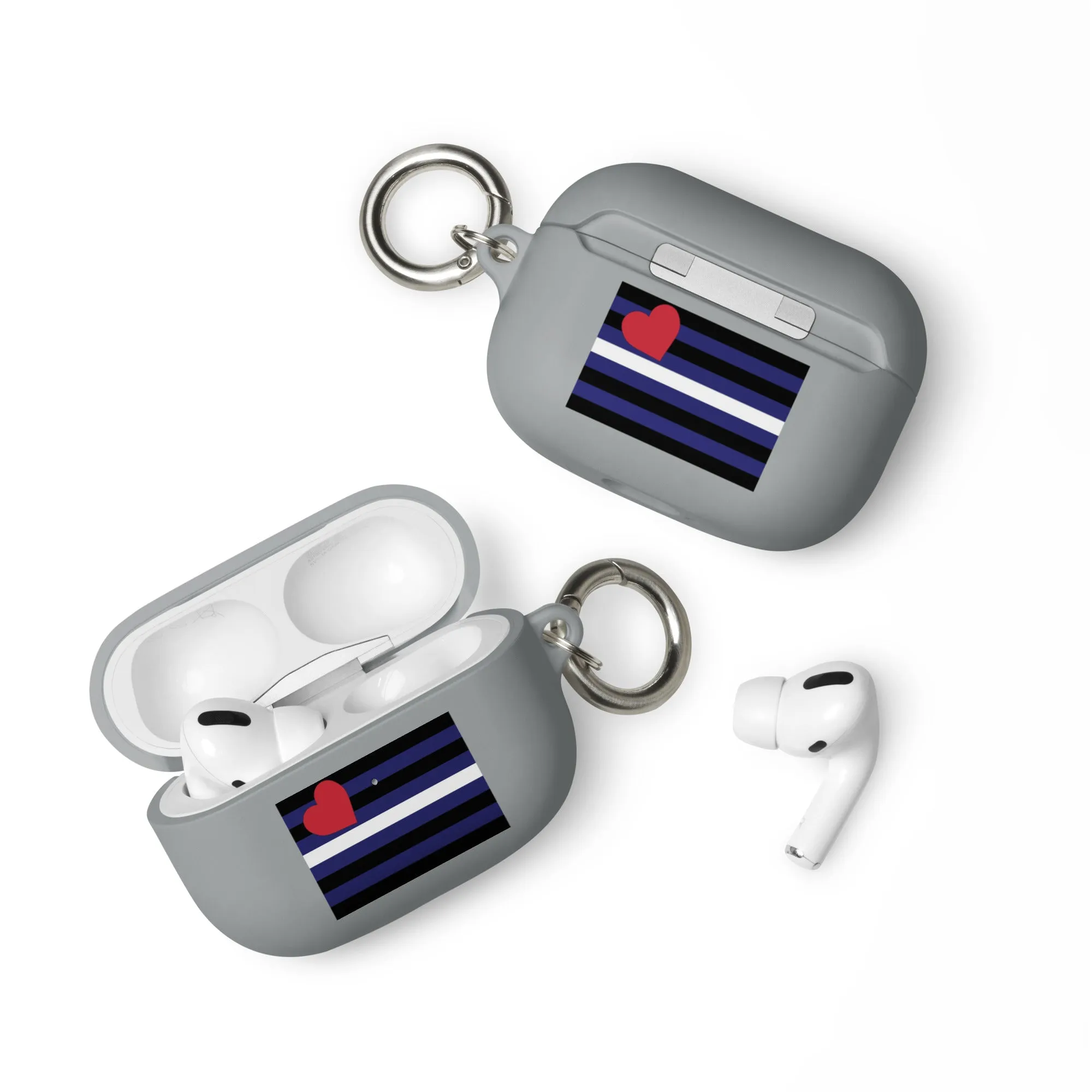 Leather Pride Flag Rubber Case for Apple AirPods
