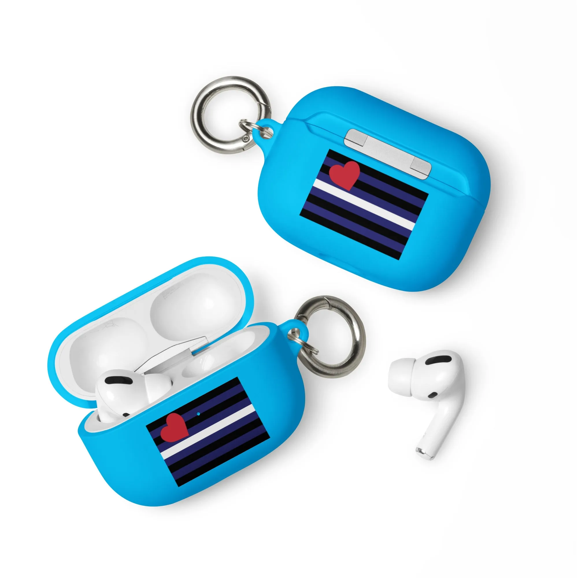 Leather Pride Flag Rubber Case for Apple AirPods