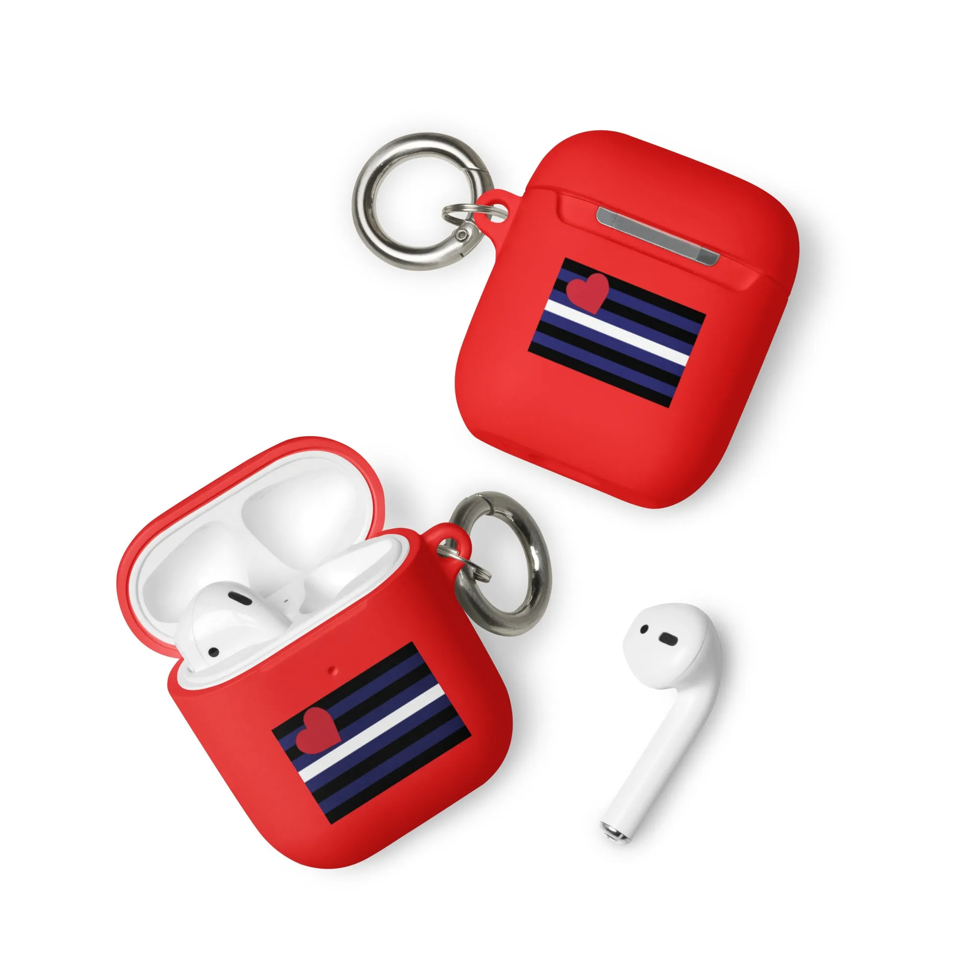 Leather Pride Flag Rubber Case for Apple AirPods