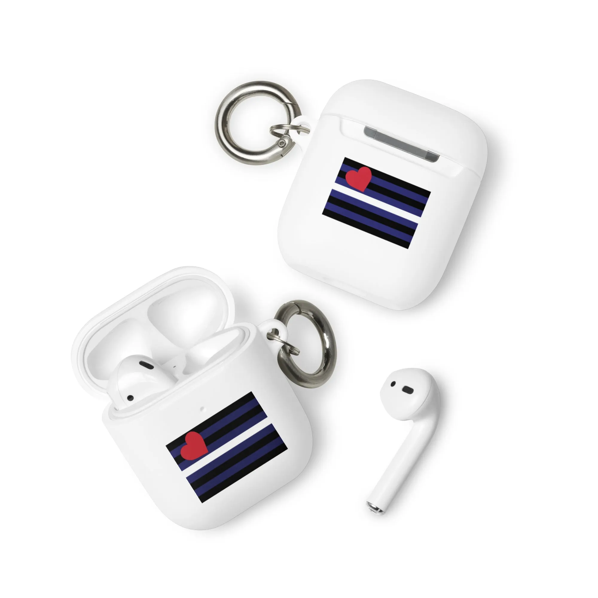 Leather Pride Flag Rubber Case for Apple AirPods
