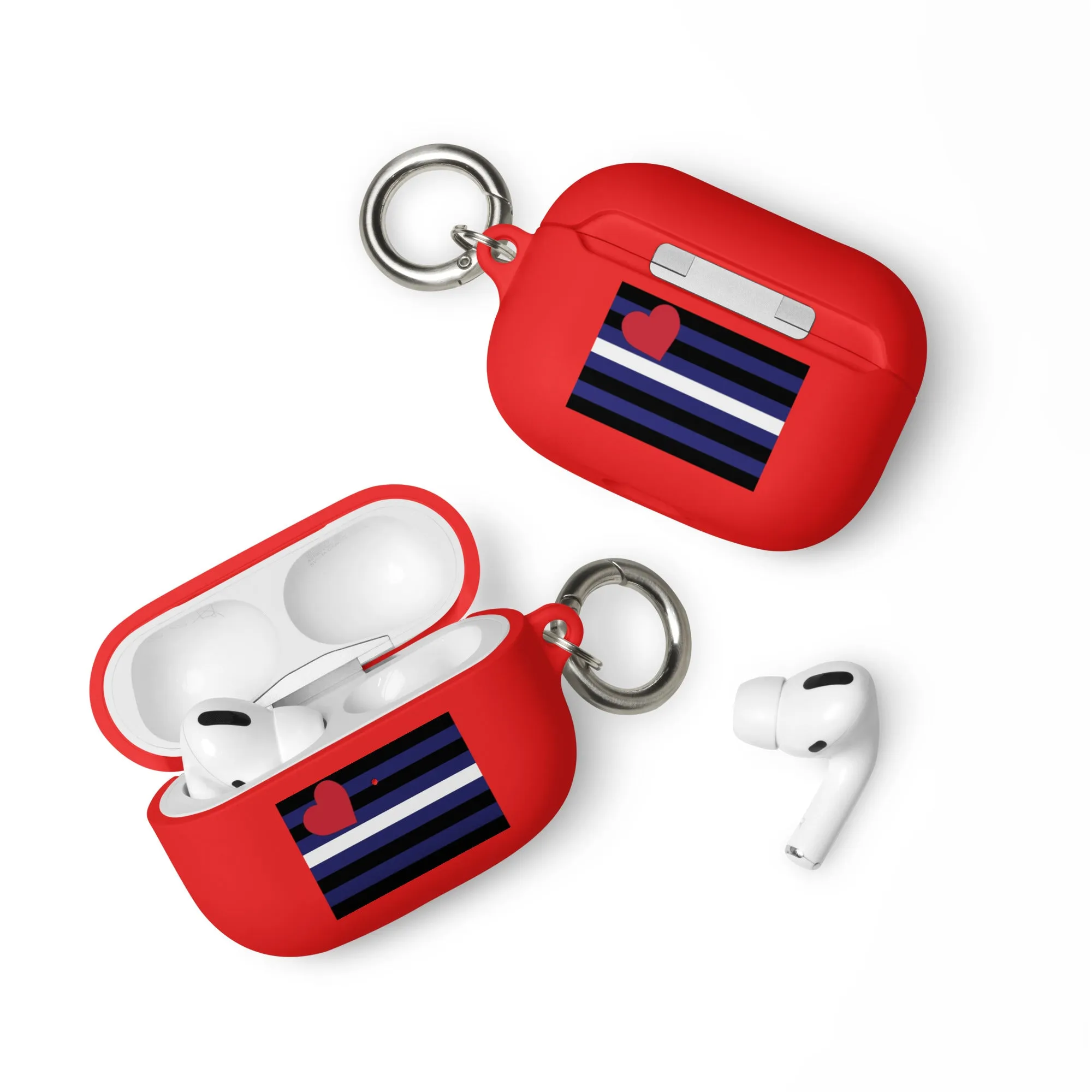 Leather Pride Flag Rubber Case for Apple AirPods