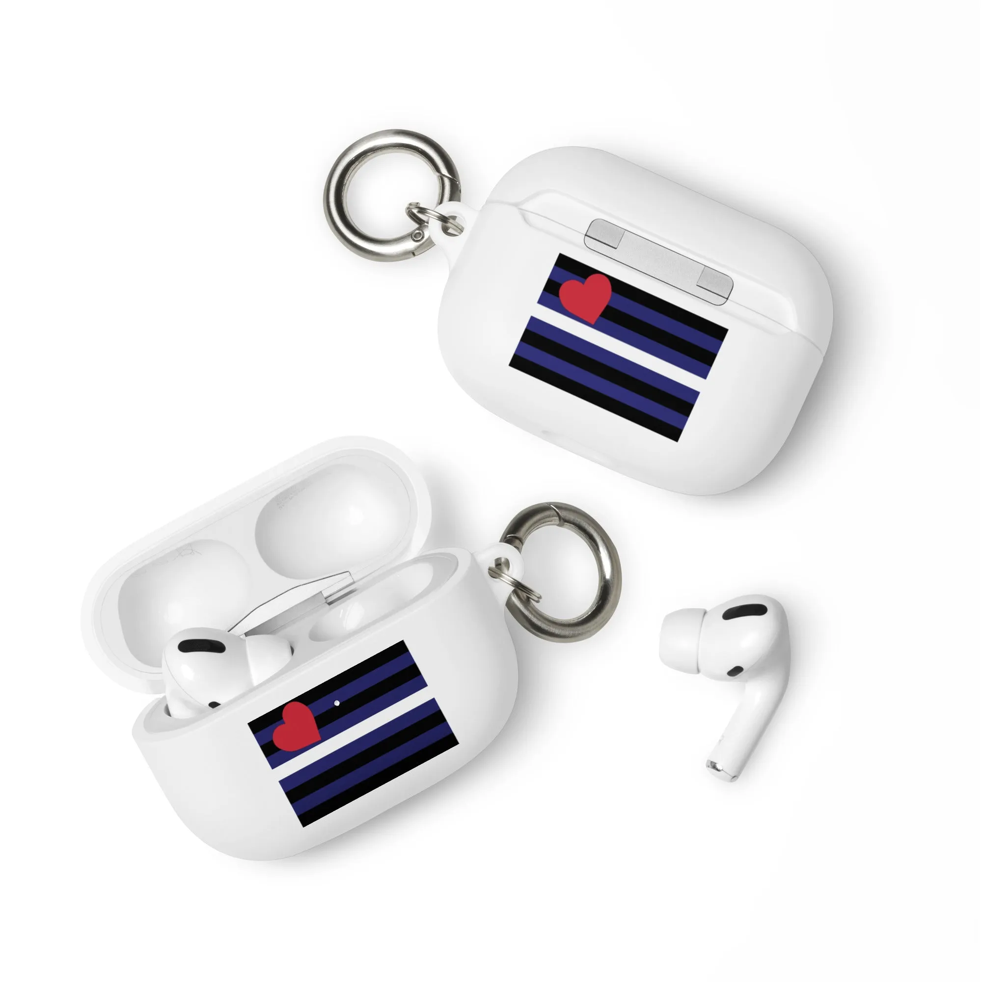Leather Pride Flag Rubber Case for Apple AirPods