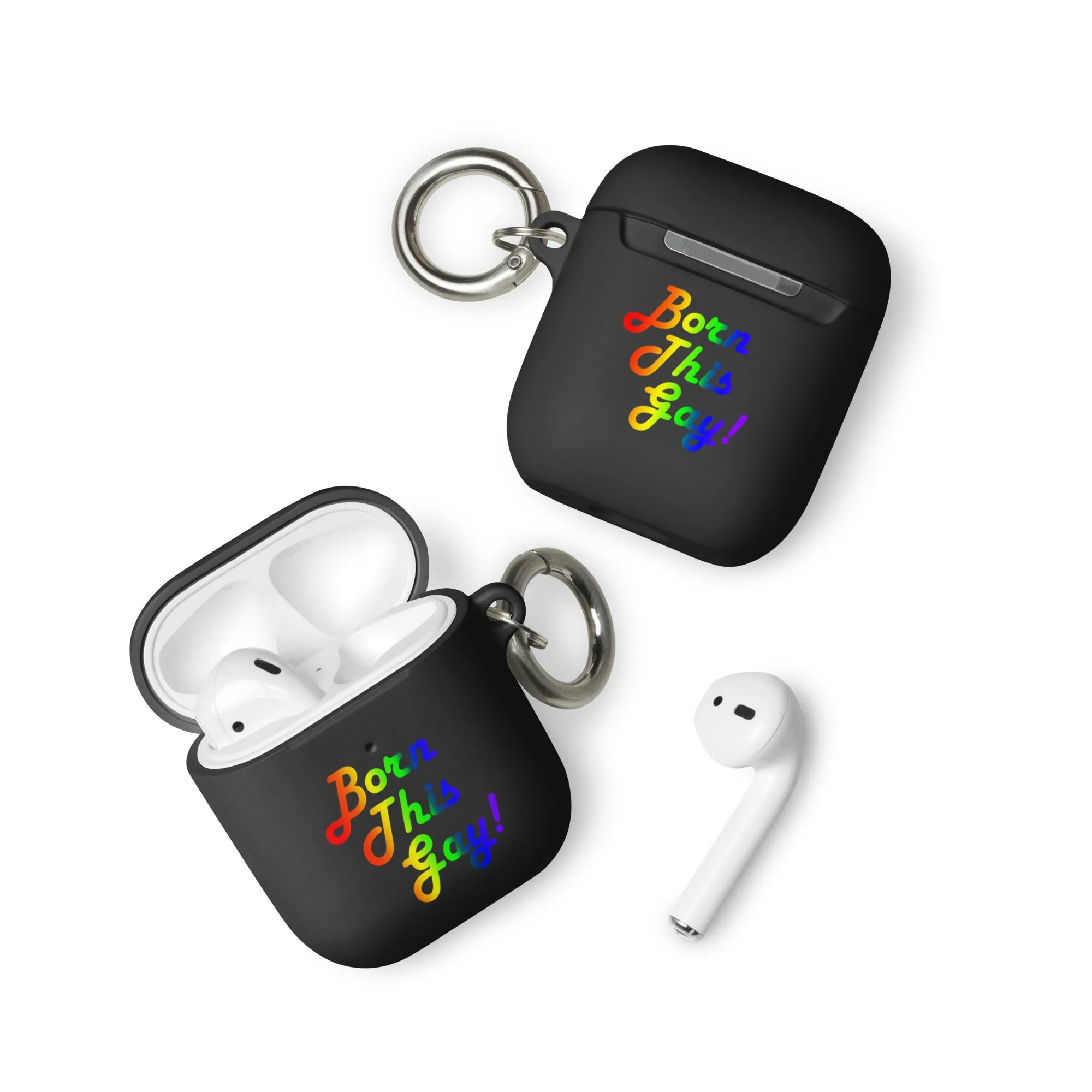 LGBTQ Pride Rubber Case for Apple AirPods - Born This Gay