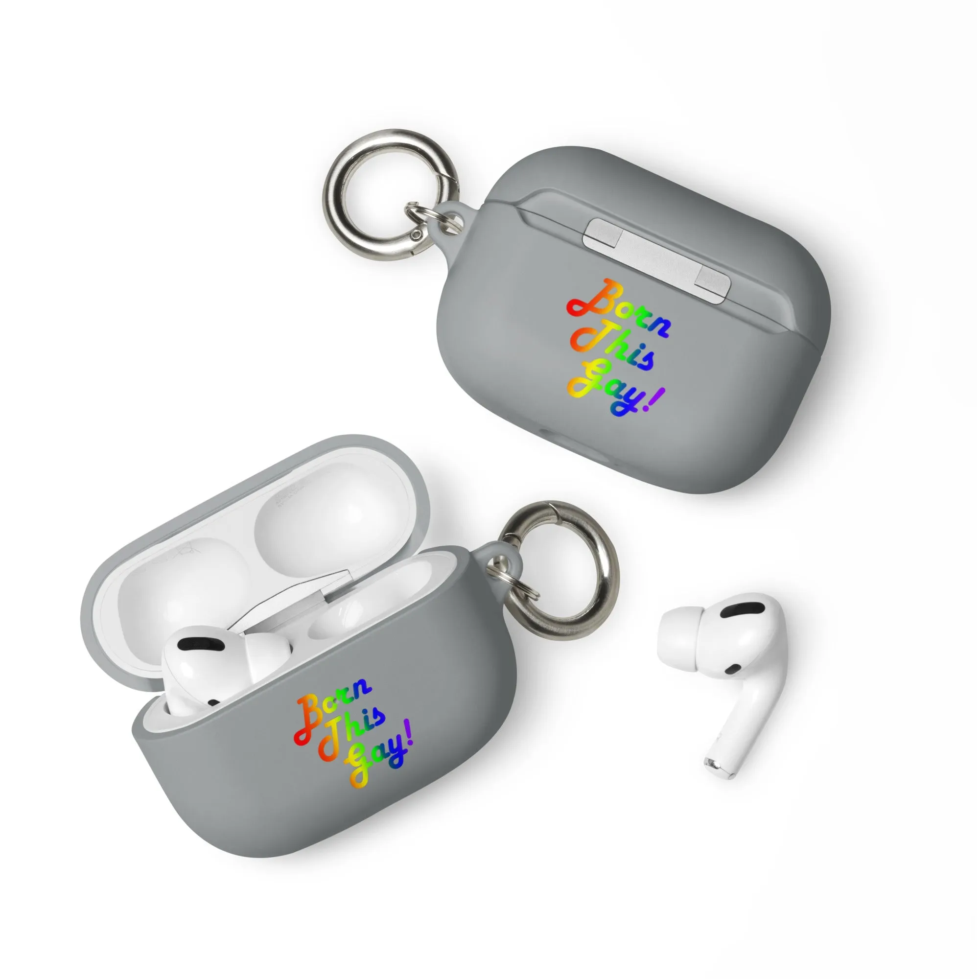 LGBTQ Pride Rubber Case for Apple AirPods - Born This Gay