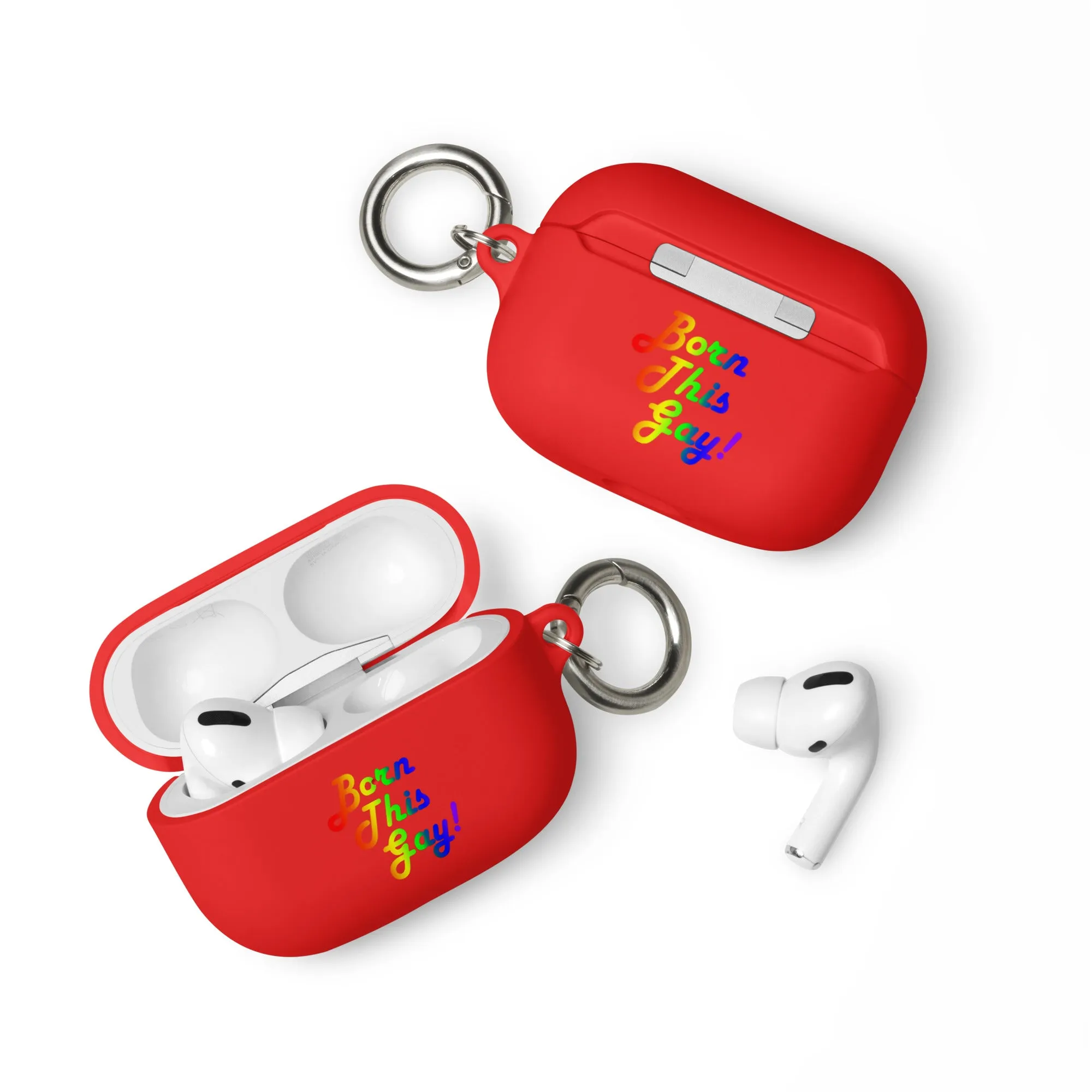 LGBTQ Pride Rubber Case for Apple AirPods - Born This Gay