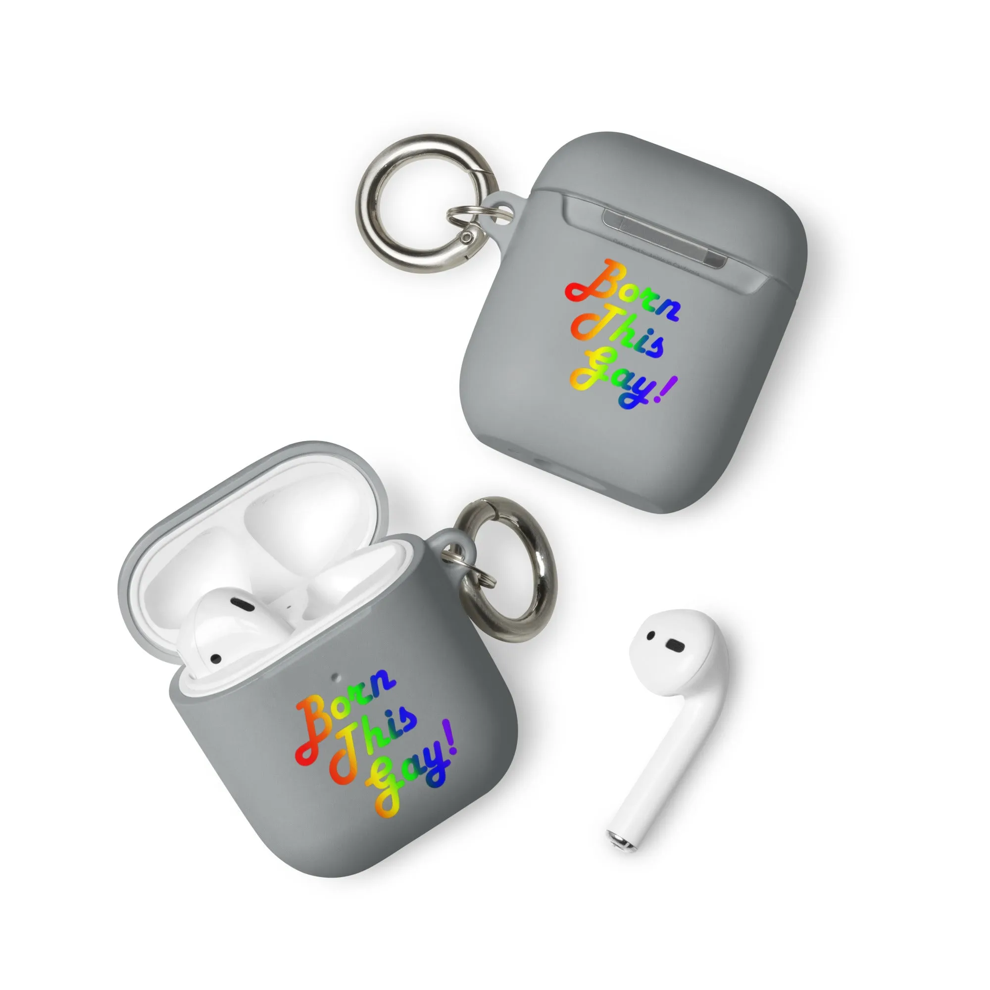 LGBTQ Pride Rubber Case for Apple AirPods - Born This Gay