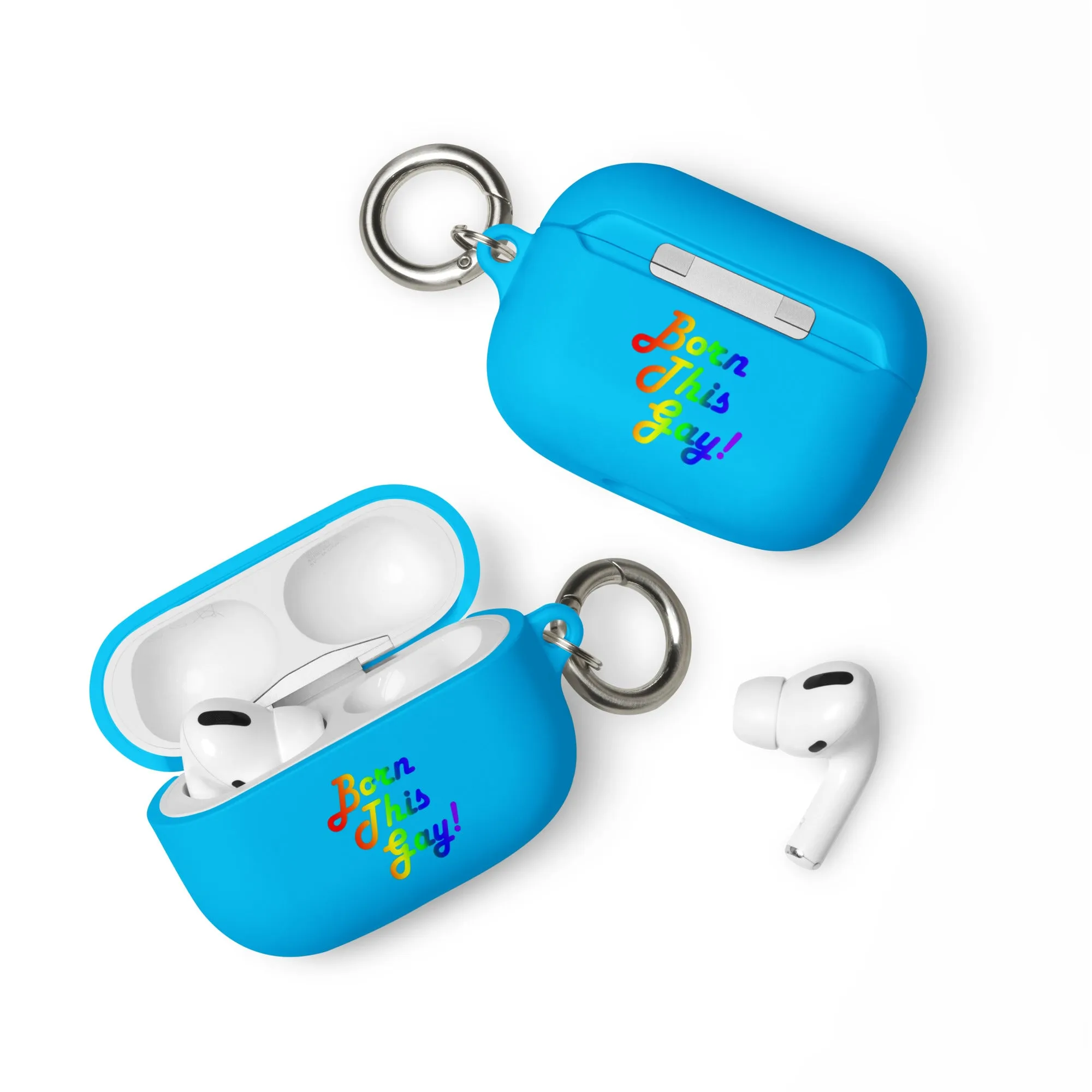 LGBTQ Pride Rubber Case for Apple AirPods - Born This Gay