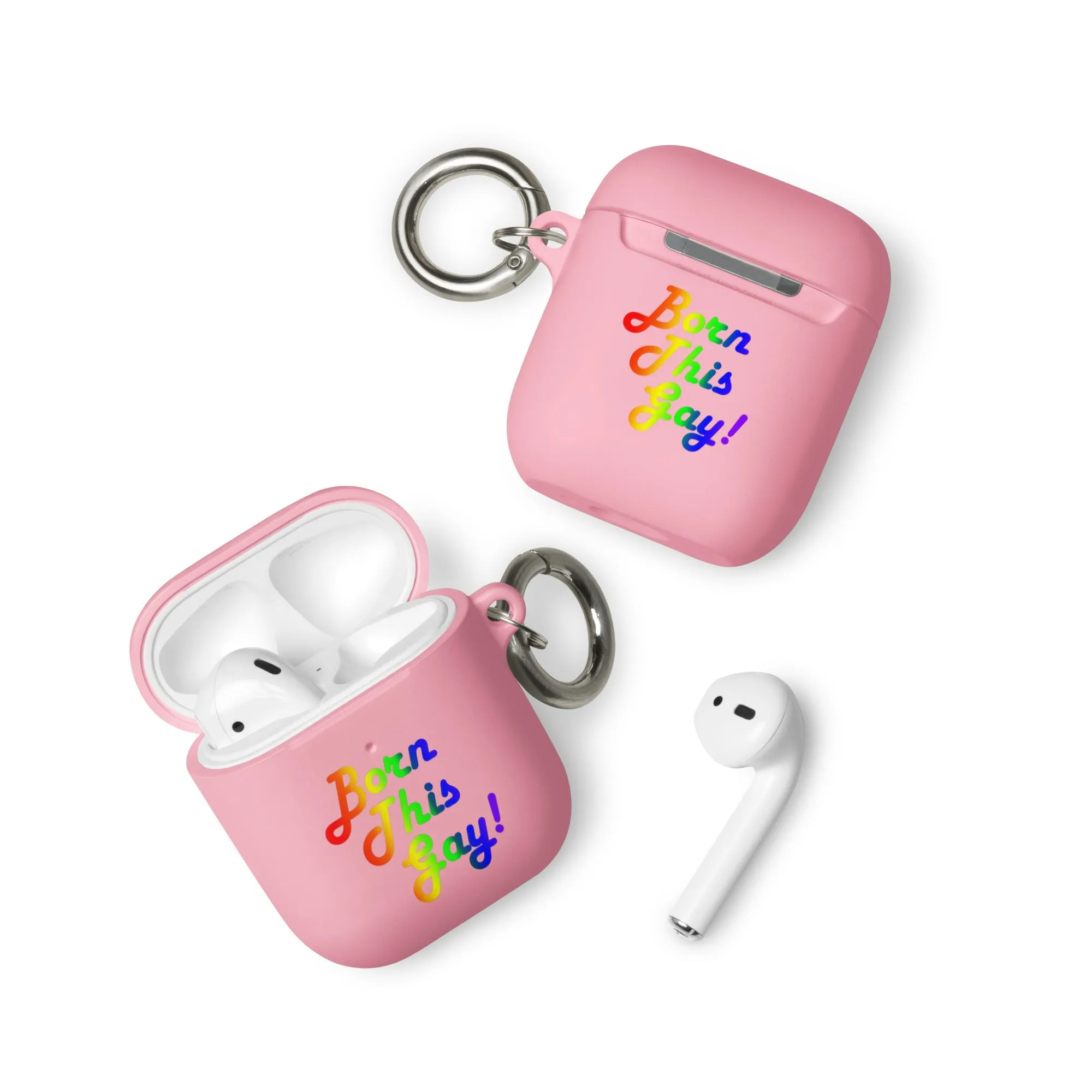 LGBTQ Pride Rubber Case for Apple AirPods - Born This Gay
