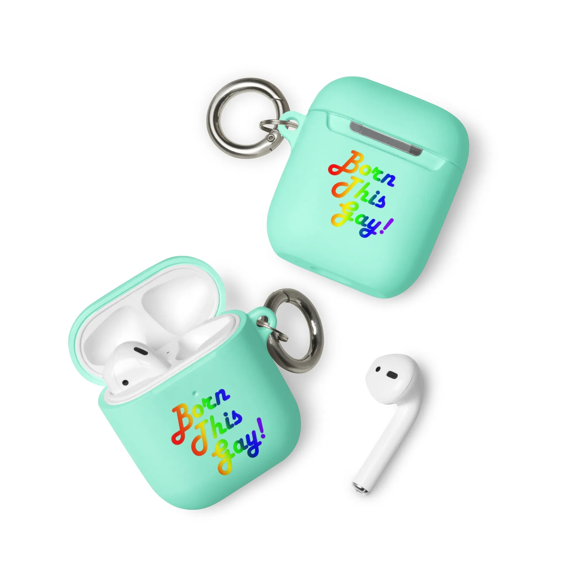 LGBTQ Pride Rubber Case for Apple AirPods - Born This Gay
