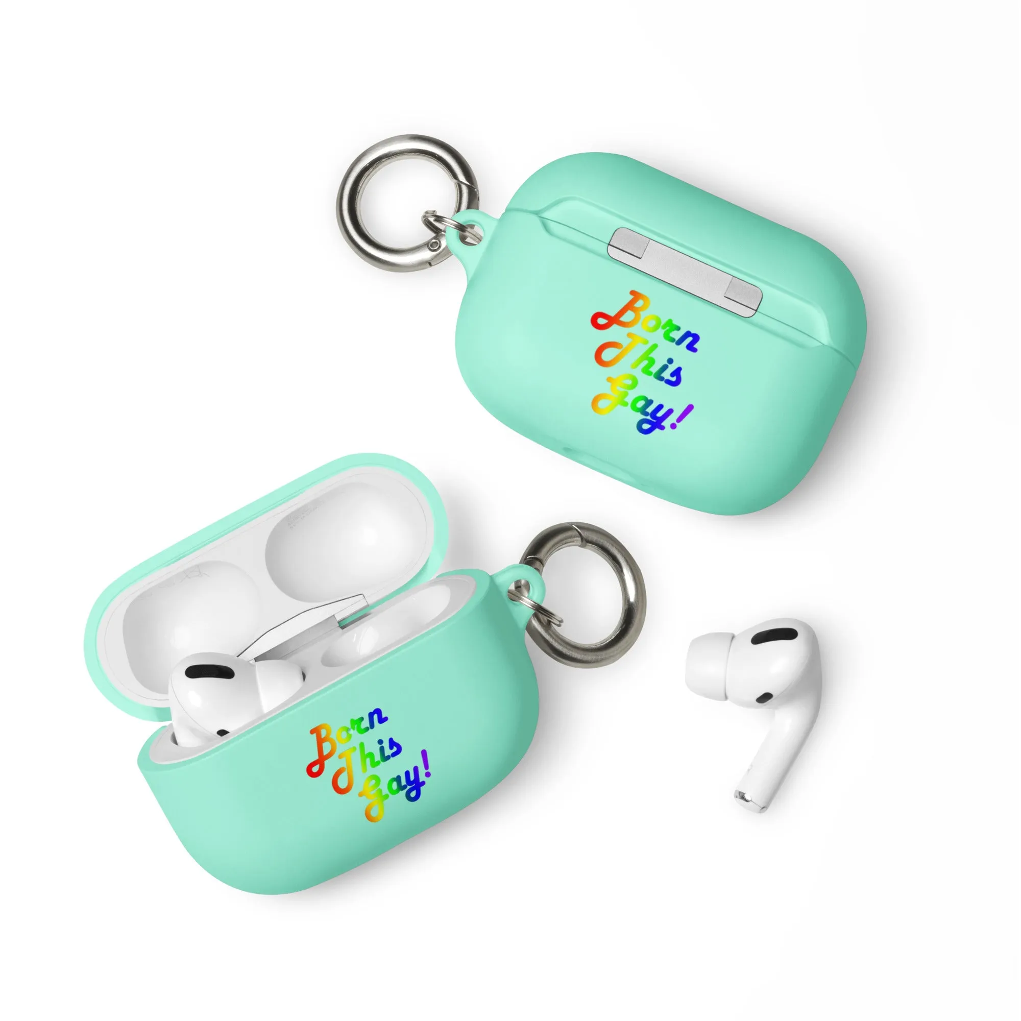 LGBTQ Pride Rubber Case for Apple AirPods - Born This Gay