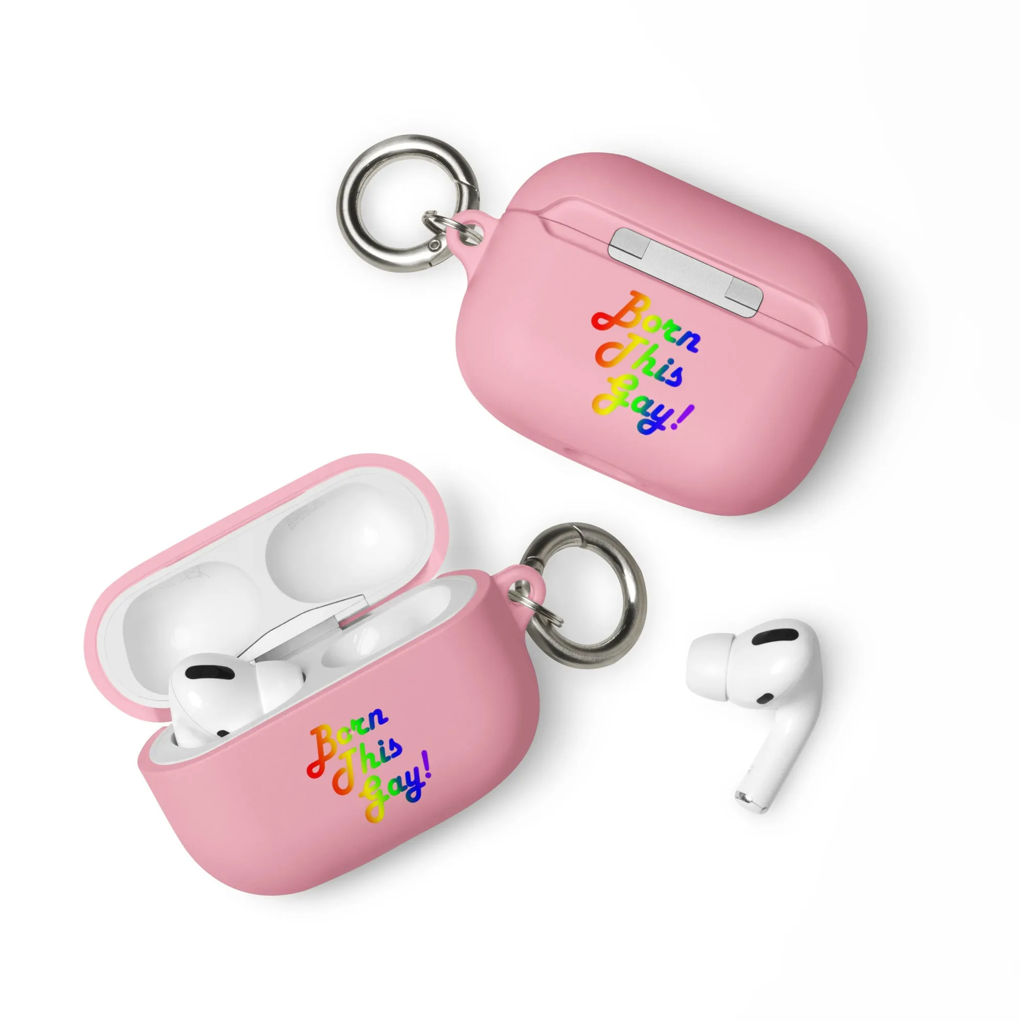 LGBTQ Pride Rubber Case for Apple AirPods - Born This Gay
