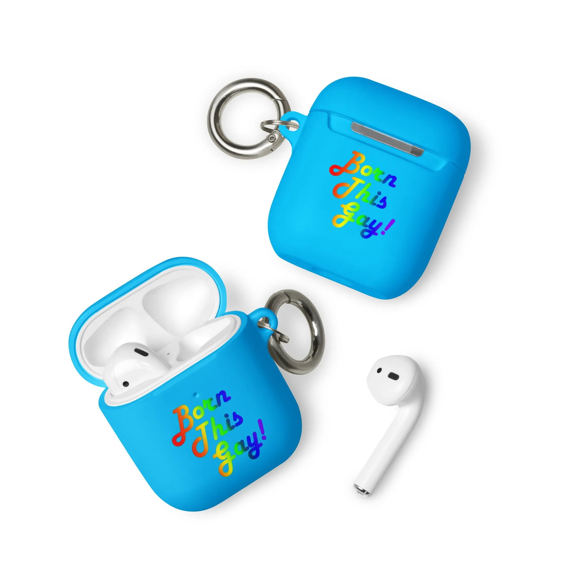 LGBTQ Pride Rubber Case for Apple AirPods - Born This Gay