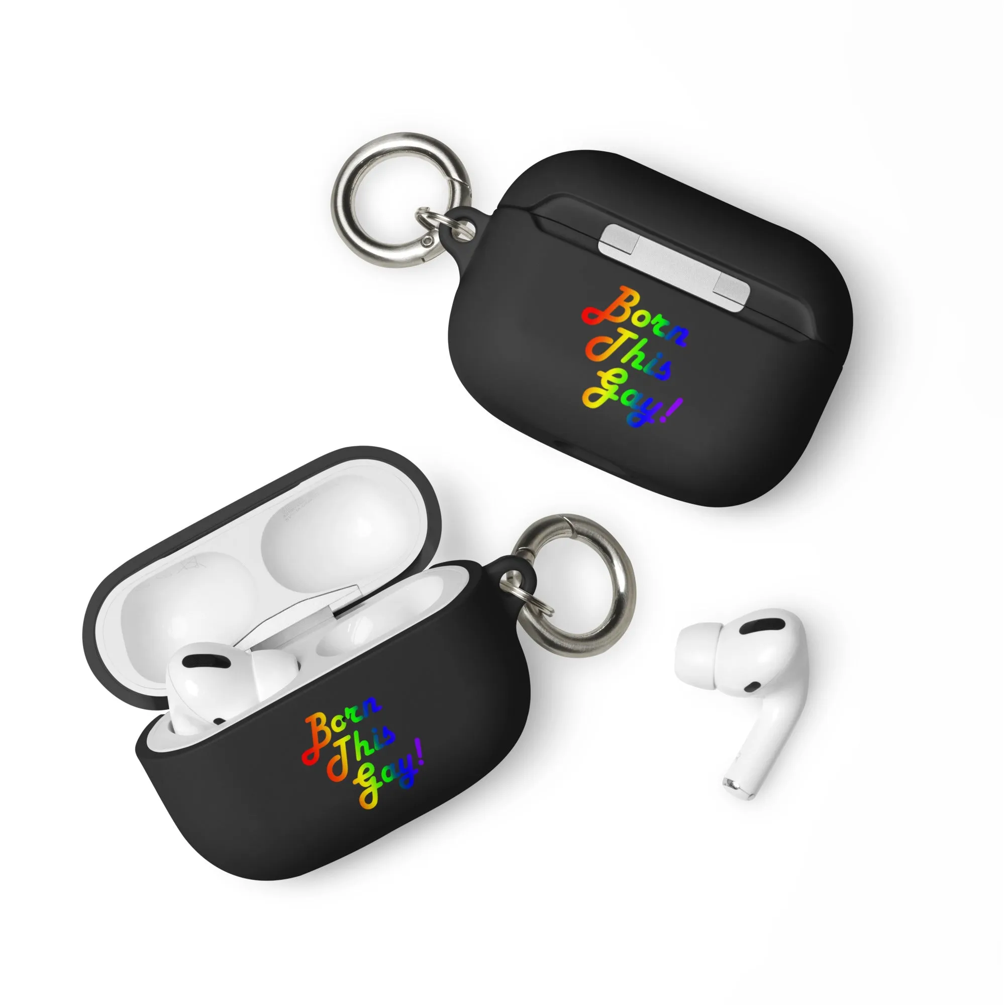 LGBTQ Pride Rubber Case for Apple AirPods - Born This Gay