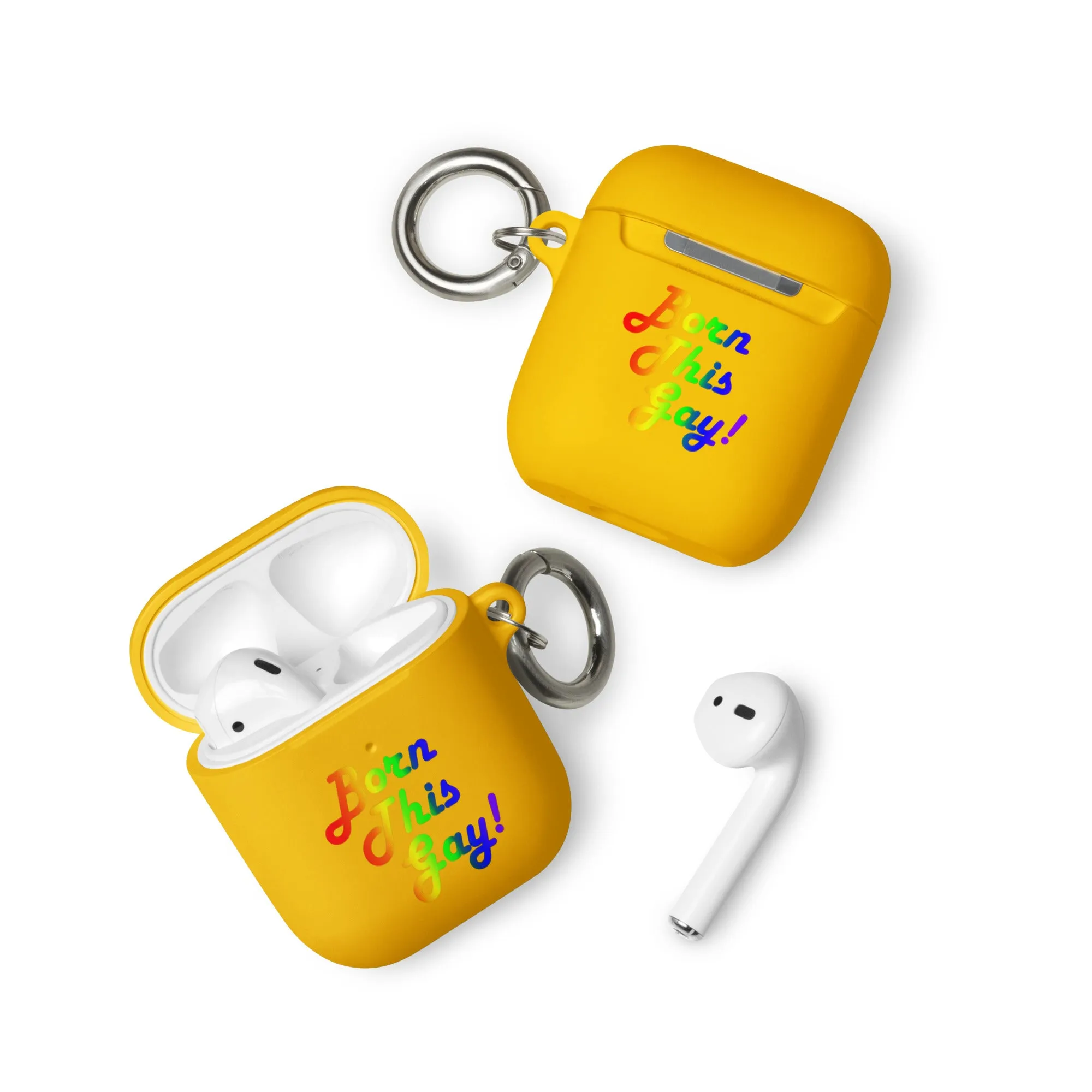 LGBTQ Pride Rubber Case for Apple AirPods - Born This Gay