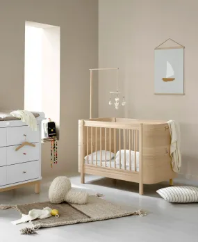Lit Bébé Évolutif Wood Mini  Avec Kit Junior Inclus, Chêne