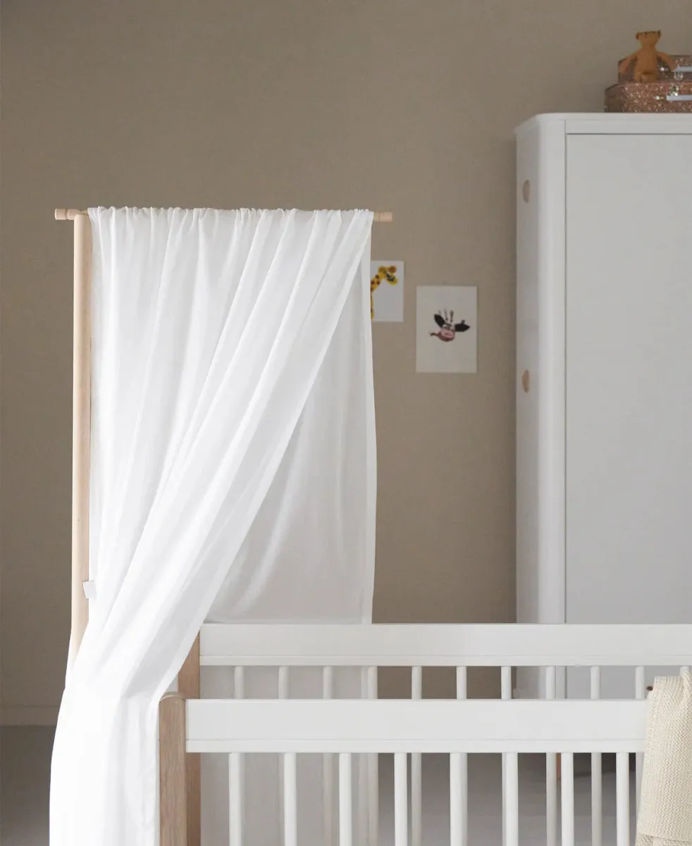 Lit Bébé Évolutif Wood Mini  Avec Kit Junior Inclus, Chêne