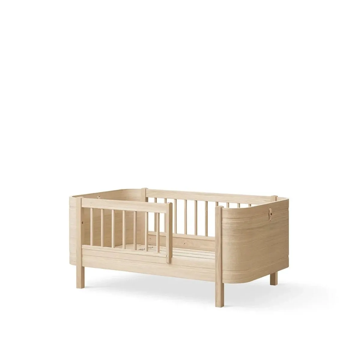 Lit Bébé Évolutif Wood Mini  Avec Kit Junior Inclus, Chêne