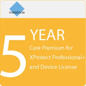 Milestone Care Premium for XProtect Professional  Device License 5Y MCPR-Y5XPPPLUSDL