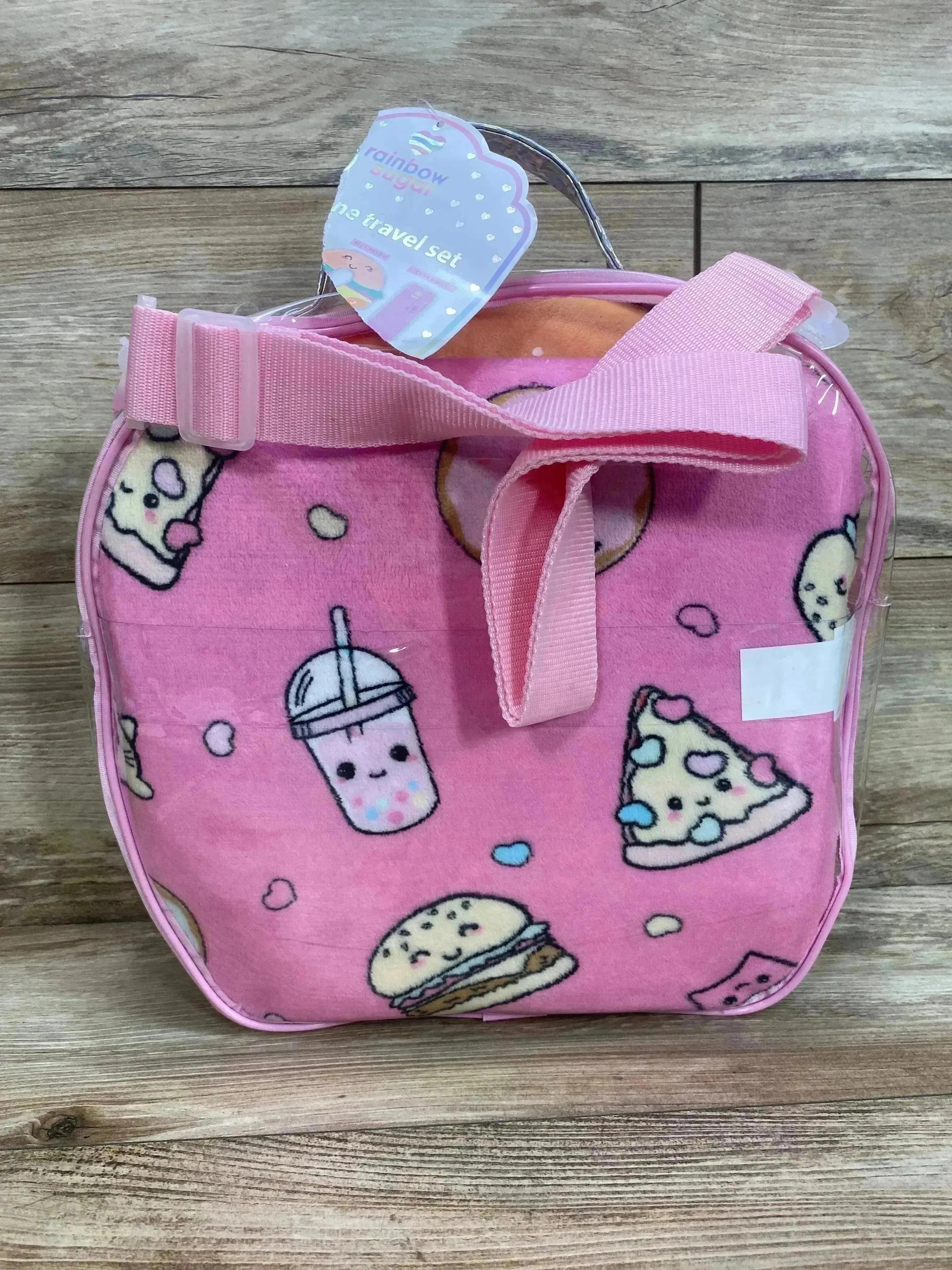 NEW Rainbow Sugar 5Pc Neck Pillow Set Pink