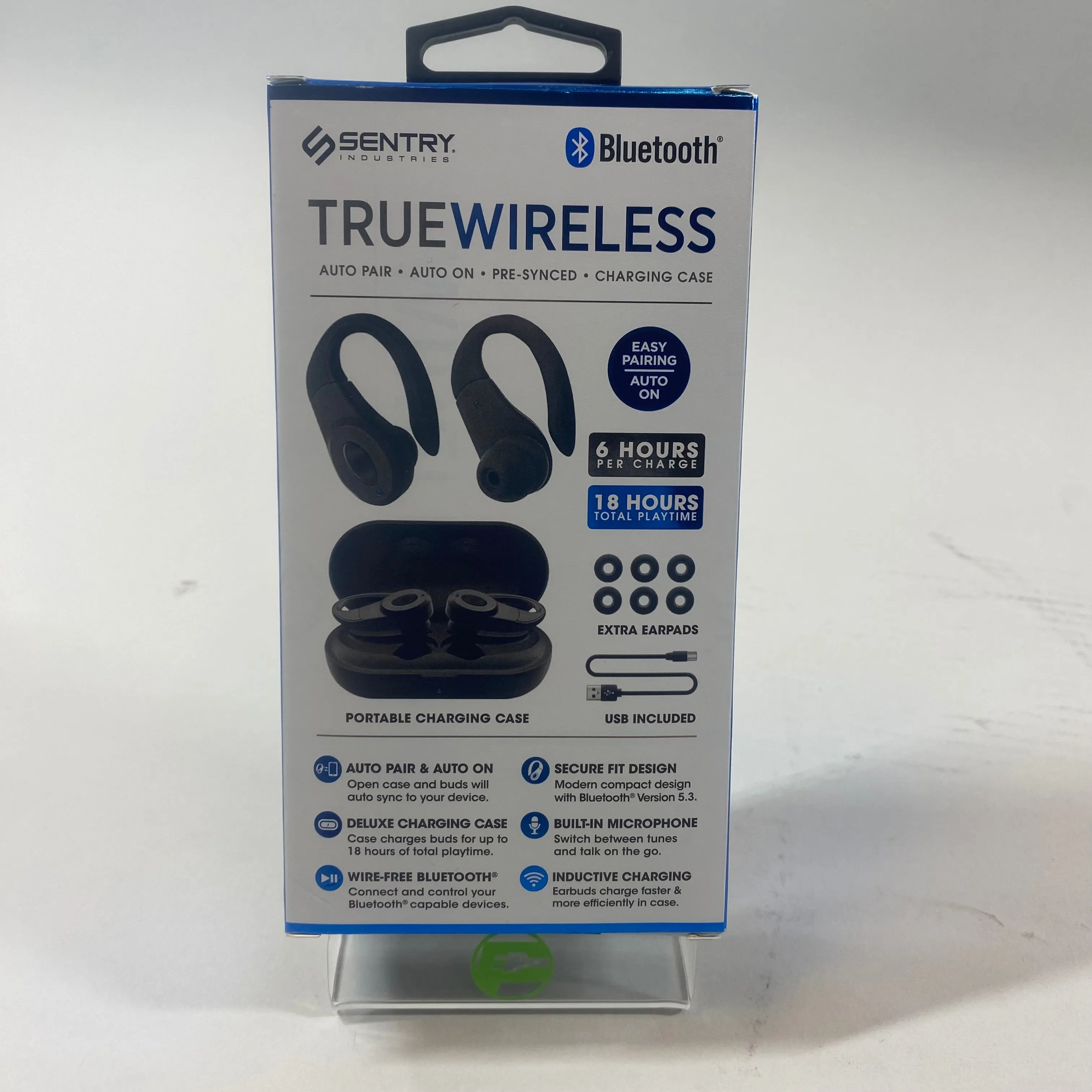 New Sentry TrueWireless Wireless Bluetooth Earbuds Black